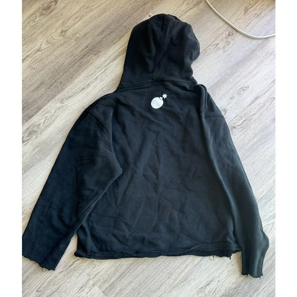 THE HUNDREDS SLANT LOGO pullover hoodie with drawstring Black #439 - Picture 2 of 3